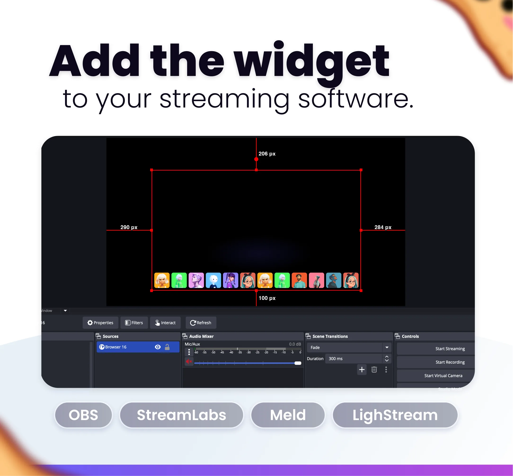 Widget Avatar Row