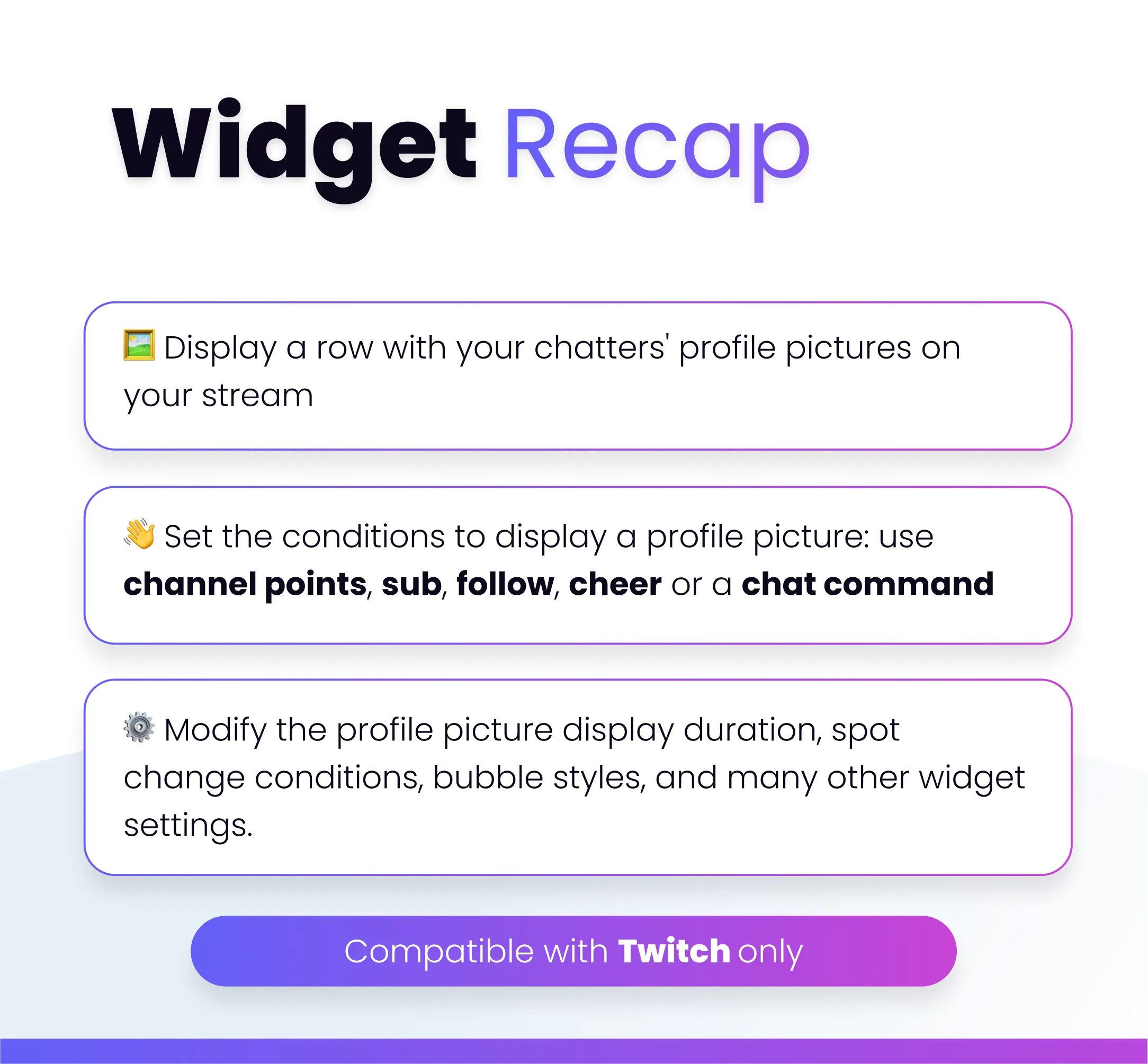 Widget Avatar Row