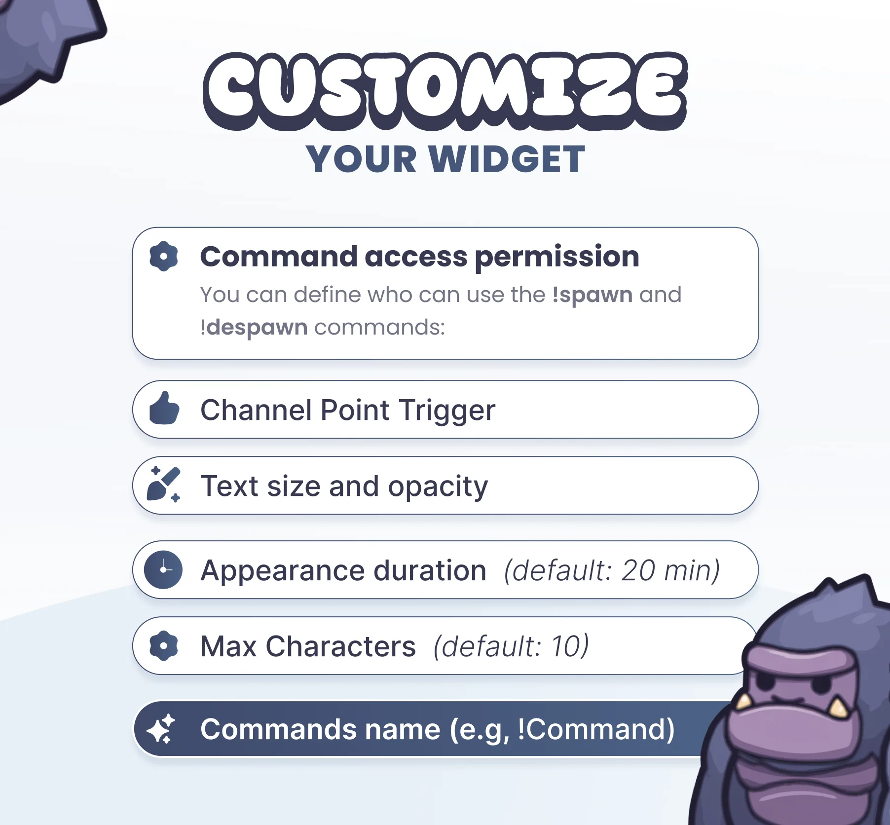 Gorillas Community Widget